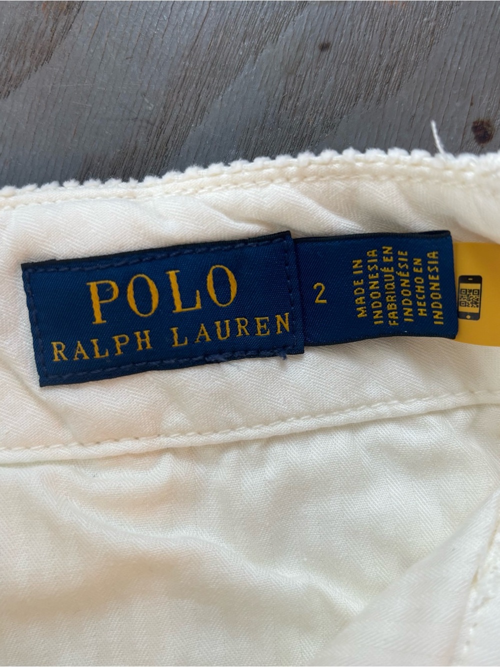 Polo Ralph Lauren Cream/off white Wide-Leg Corduroy Pants | size 2 (fits like 4) - Picture 2 of 7